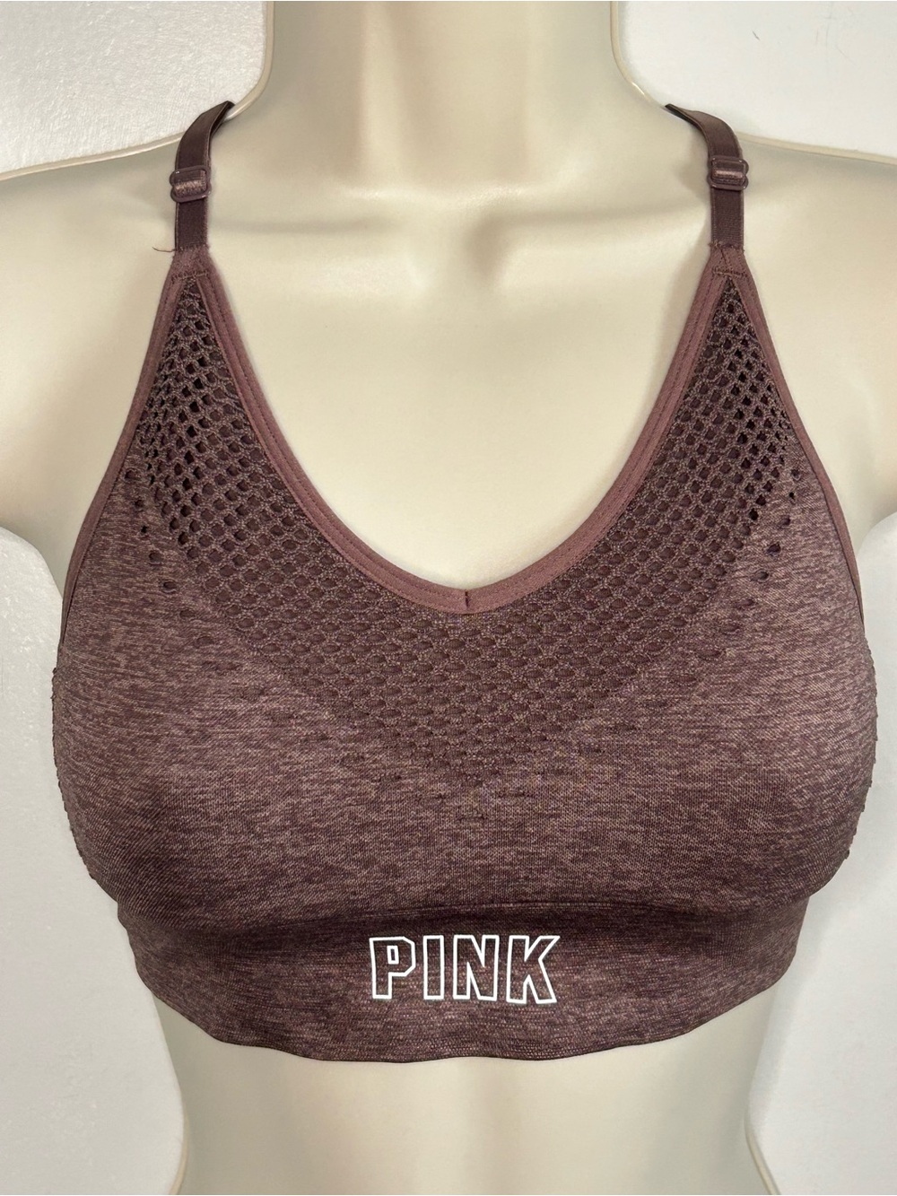 VS PINK SEAMLESS LIGHTLY LINED ATHLETIC SPORTS WORKOUT BRA